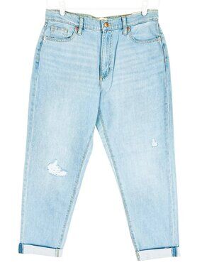 Universal Thread Women's Boyfriend Blue Jeans Size 8/R Rolled Tapered Leg NWT